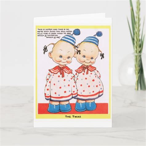 twin sister birthday cards zazzle uk