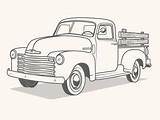 Trucks Pickup Cars Jacked 1954 Pickups Coches 50s Coloriage Truckdriversnetwork Pintura Carro Artículo Info sketch template