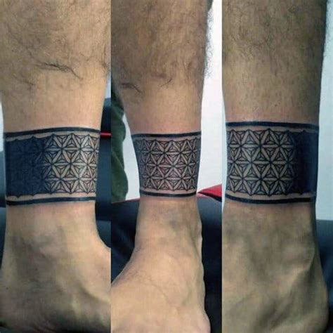60 Ankle Band Tattoos For Men Lower Leg Design Ideas