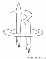 Rockets Houston Logo Stencil Nba Coloring Pages Astros Template Pumpkin Search sketch template