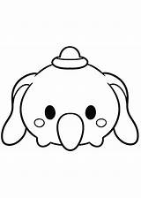 Tsum Coloring Pages Dumbo Fun Kids sketch template