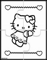 Kitty Hello Puzzles Jigsaw Autism Coloring Printables Piece Choose Board Activities sketch template