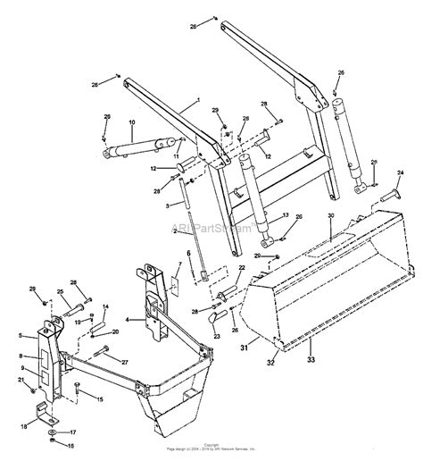 simplicity  loader front  parts diagram  loader front  main frame af