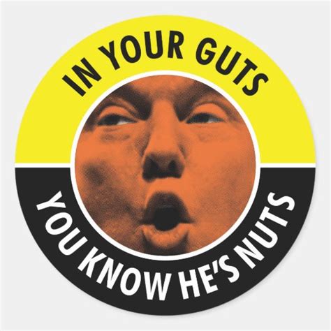 In Your Guts You Know He S Nuts Trump Sticker