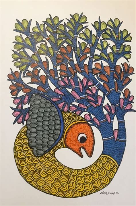 40 Simple And Easy Gond Painting Designs For Art Lovers