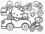 Kitty Hello Coloring Pages Clipart Color Library Car Background sketch template