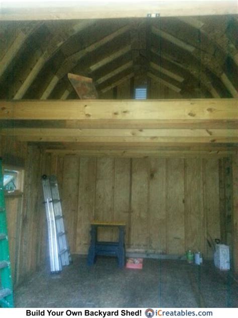 gambrel shed plan loft owners shed pictures
