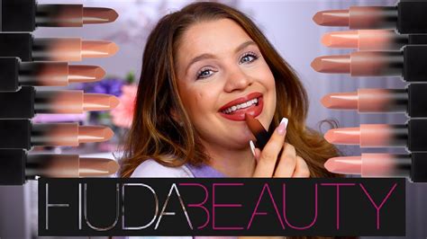 Huda Beauty Power Bullet Cream Glow Lipstick Lip Swatches And Review