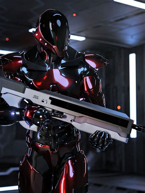 futuristic robot sci fi concept art sci fi armor