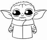 Yoda Baby Coloring sketch template