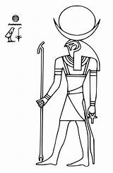 Horus Coloring Deity Drawings 6kb sketch template