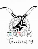 Coloring Taurus Astrological sketch template