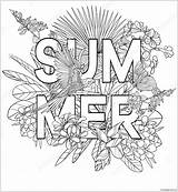 Pages Word Summer Coloring Color Adults Online Print Nature sketch template