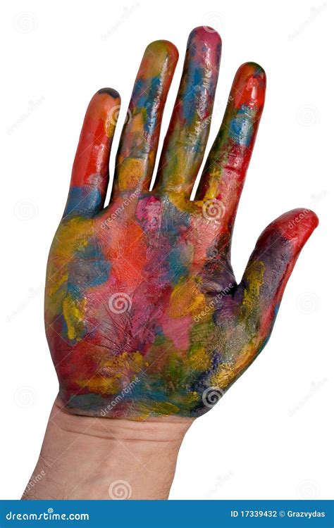 gemalte menschliche hand stockfoto bild von hell kreativitaet