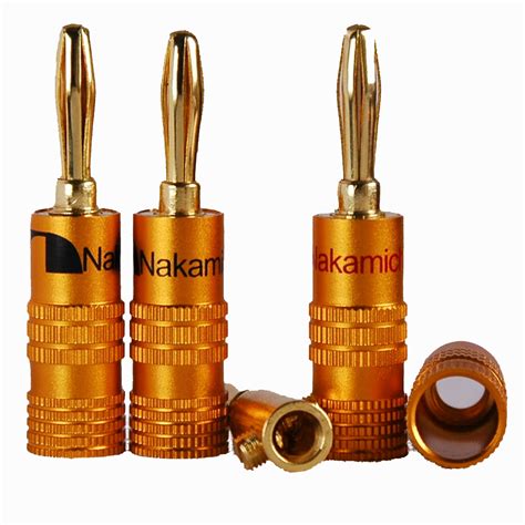 nakamichi speaker banana plug  gold plated wbbn nakamichi plugs