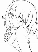 Yui Hirasawa Lineart sketch template