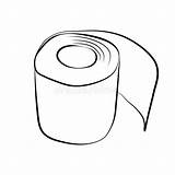 Igienica Toilettenpapier Zeichenikone Abbildung Linie sketch template