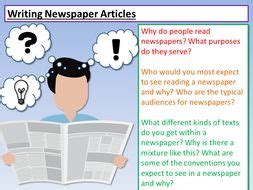 newspaper writing  leadpractitioner teaching resources