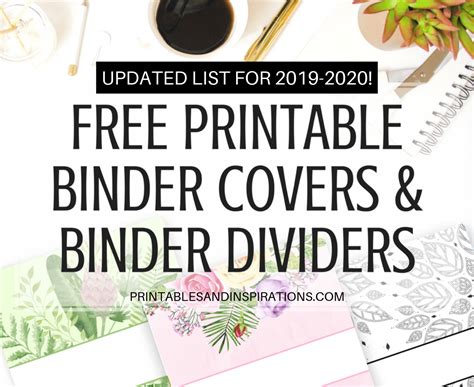 printable  ring binder templates  calendar printable
