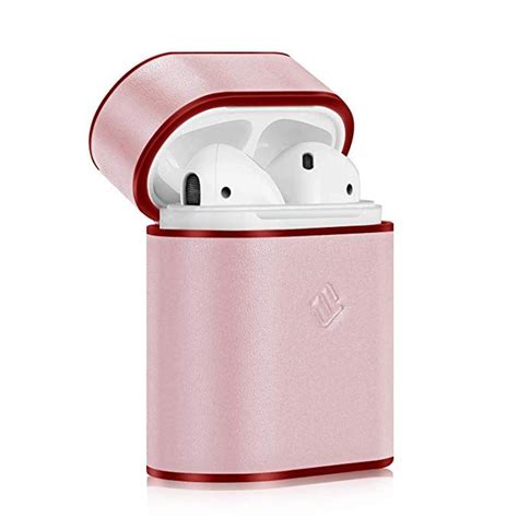 For Apple Airpods Charging Case Genuine Leather Coated Hard Cover
