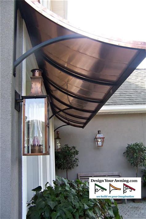 concave copper awning copper awning custom awnings custom patio doors