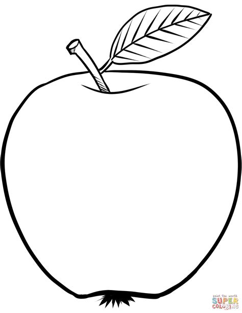 apple coloring pages  apples apple coloring pages leaf