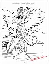 Pirate Parrot Coloring Pages Getcolorings Colori Printable sketch template