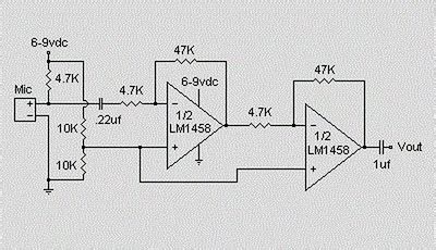 microphone condenser pre amplifier circuit schematic diagram wiring diagram