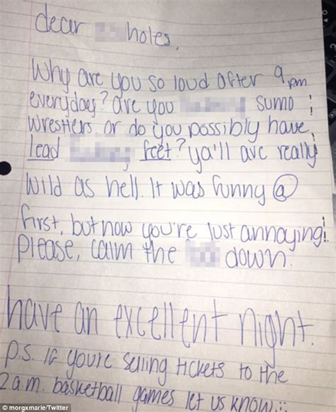 write  letter  complaint  neighbors