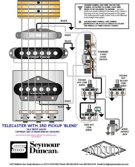 tele wiring diagram   pickup telecaster build pinterest