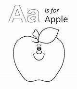 Apple Coloring Letter Sheet Learning Alphabet Kids Preschool Worksheet sketch template