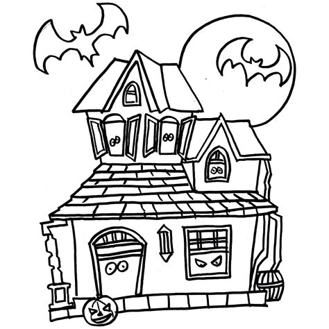 haunted house coloring pages printables mariofvlevine