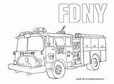 Coloring Pages Truck Fire Fdny Printable Trucks Print Kids Monster Simple Preschoolers Engine Long Color Sheets Ladder Firetruck Book Colouring sketch template