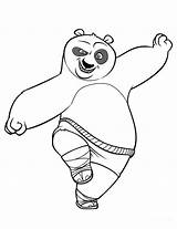 Panda Kung Fu Coloring Pages Kids Printable sketch template