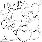 Elephant Valentine Tiernos sketch template
