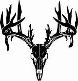Deer Skull Stencil Clip sketch template