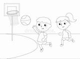 Giocano Pallacanestro Basketball sketch template