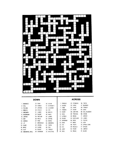 medical crossword puzzles printables driverlayer search engine