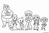 Bheem Coloring Chota Pages Characters Print Printable sketch template