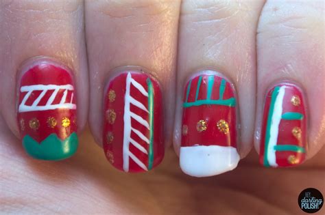 hey darling polish christmas nails tribal