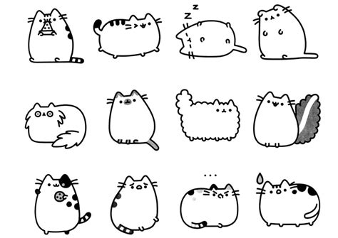 pusheen cats  coloring page  printable coloring pages  kids