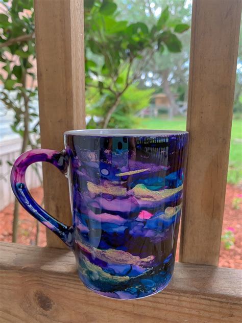 alcohol ink coffee muggifts  hertravel etsy unique coffee mugs personalized coffee