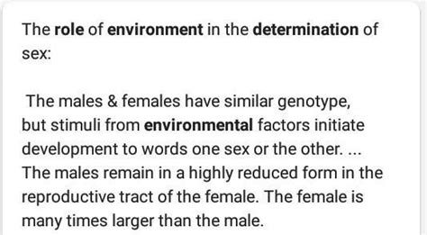 what is the role of environmental factors in sex determination