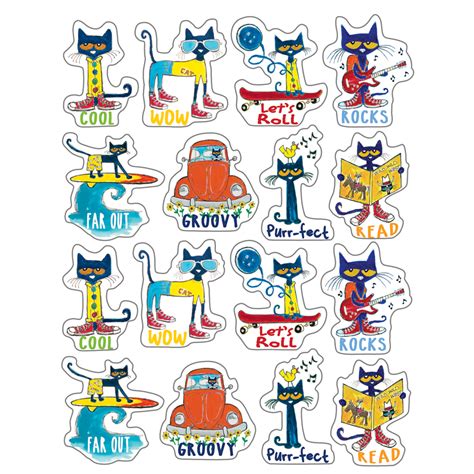 pete  cat stickers tcr teacher created resources