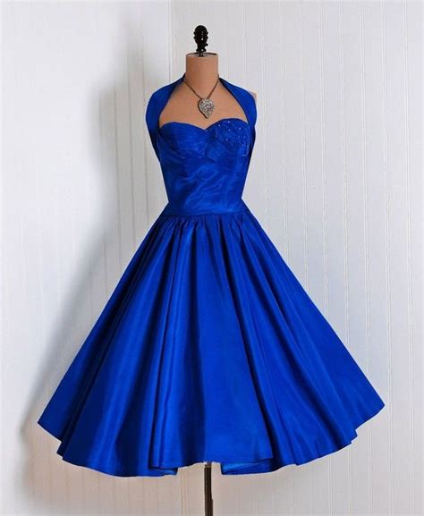 vintage royal blue rhinestone shimmer taffeta etsy blue prom gown party dress classy