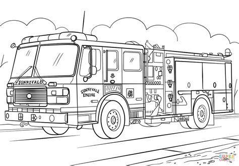 fire truck coloring pages printable sketch coloring page