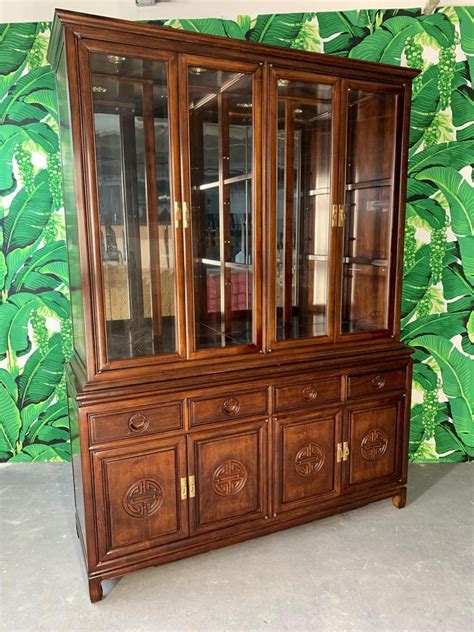asian chinoiserie china cabinet  sale  stdibs