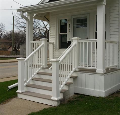 exterior appealing small front porch decoration  white wood