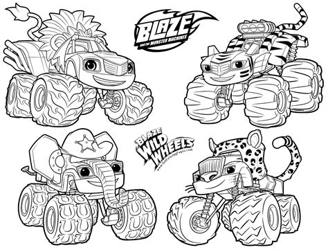 blaze   monster machines printable coloring pages  getcolorings