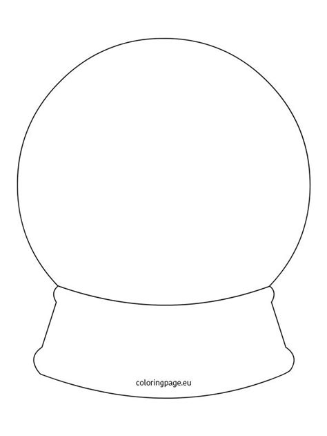 snow globe template coloring page preschool christmas crafts